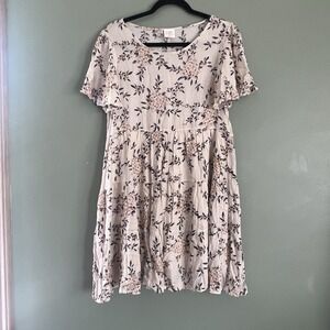 By Together NWOT White Floral Print Mini Dress Size Small